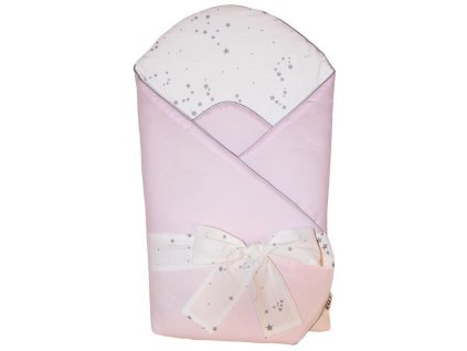 Eko Zavinovačka bavlnená s potlačou a kokosovým vnútrom Light Pink 75x75cm AGS_RO-26-LIGHT-PINK