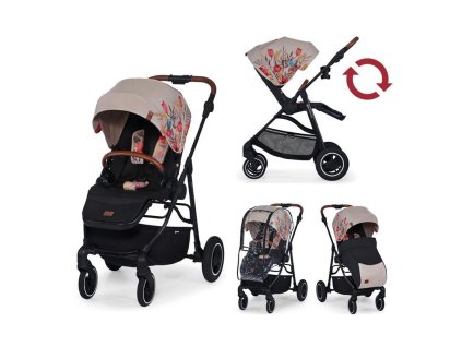 Kinderkraft Kočík športový All Road Bird Pattern Kinderkraft 2020 AGS_KKWALROBIR0000