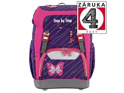 Školský ruksak Step by Step GRADE Trblietavý motýľ + BONUS Dosky na zošity za 0,05 EUR
