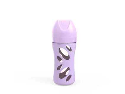 TWISTSHAKE TWISTSHAKE Dojčenská fľaša Anti-Colic sklenená 260ml (cuml.M) Pastelovo fialová