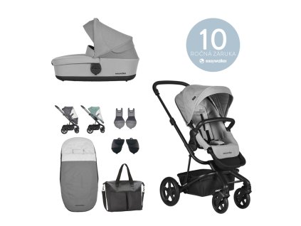 EASYWALKER EASYWALKER Set kombinovaný kočík Harvey2 Stone Grey s príslušenstvom