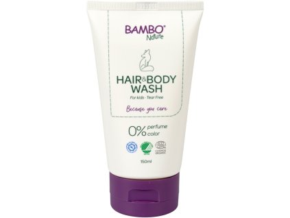 BAMBO BAMBO Nature Umývací gél na vlasy a telo 150 ml, neparfumovaný