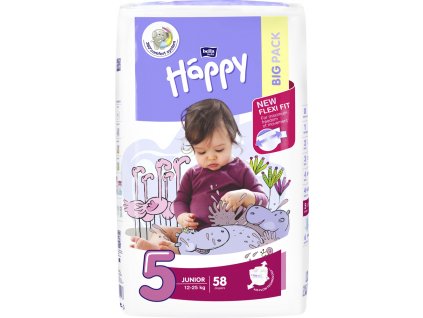 BELLAHAPPY BELLA HAPPY Junior 5 (12-25 kg) Big Pack 58 ks – jednorazové plienky