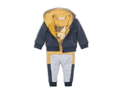 DIRKJE Set 3-dielny D-JUST BE COOL BEST KID EVER 56 Navy melee+grey melee+ochre