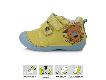 D.D. Step kožené topánky 015 yellow - lev