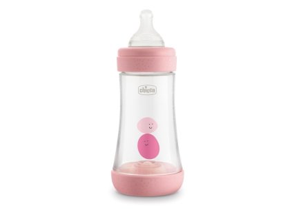 CHICCO CHICCO Fľaša dojčenská Perfect 5 silikón, 240 ml dievča