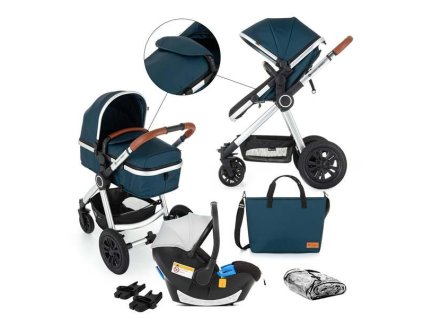 PETITEMARS PETITE&MARS Kočík kombinovaný 3v1 Grand - II Platinum indigo
