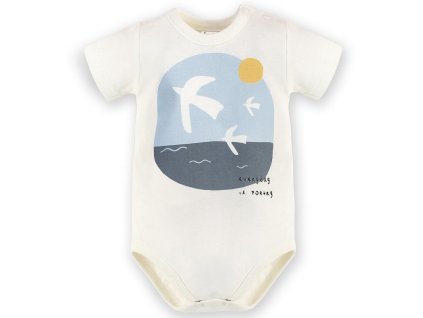 PINOKIO PINOKIO Body krátky rukáv Ecru Summertime veľ. 74