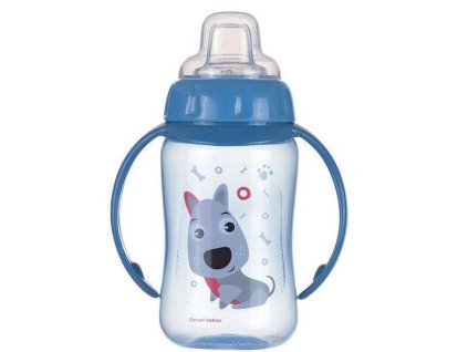CANPOL Hrnček tréningový s úchytmi Cute Animals 320ml - psík