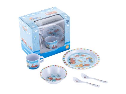 PETITE&MARS Set rozprávkového riadu Doprava 5 ks