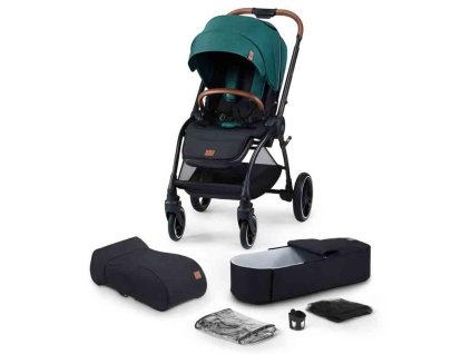 KINDERKRAFT KINDERKRAFT Kočík športový Evolution Cocoon 2v1 Midnight Green