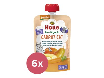 HOLLE 6x HOLLE Carrot Cat Bio pyré mrkva mango banán hruška 100 g (6+)