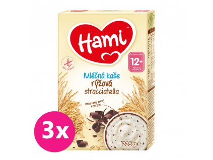 HAMI 3x HAMI Mliečna kaša ryžová straciatella 225g