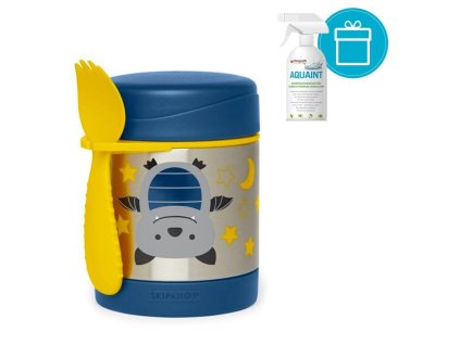 AQUAINT SKIP HOP Zoo Termoska na jedlo s lyžičko/vidličkou Netopier 325 ml, 12 m+ + AQUAINT 500 ml