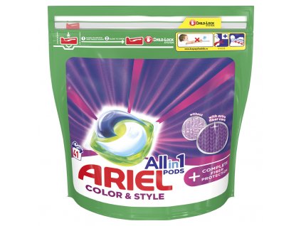 ARIEL ARIEL All-in-1 PODS Color&Style Complete Fiber Protection Kapsuly gélové na pranie, 41 praní