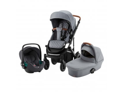 BRITAX Set kočík Smile III + hlboká korba + autosedačka Baby Safe 3 i-Size, Nordic Grey