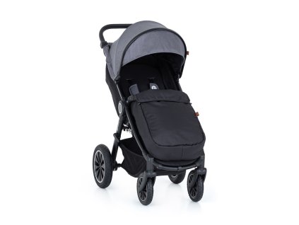 PETITEMARS PETITE&MARS Kočík Street+ Air Black Ultimate Grey Complete