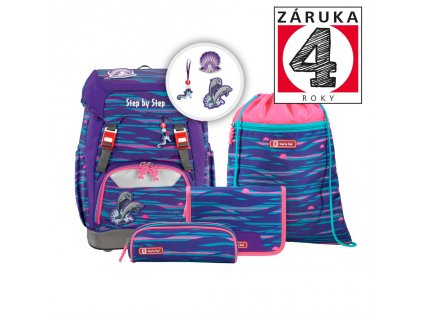 Školský ruksak pre prváčikov - 5dielny set, Step by Step GRADE Delfíny, AGR