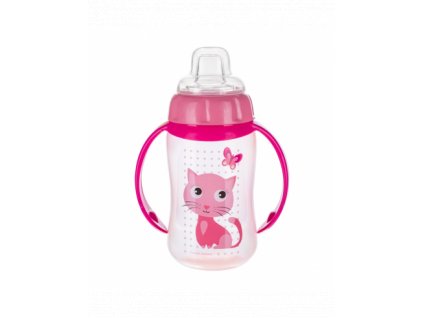 canpol babies treningovy hrncek s maekkym naustkom 320 ml 6m cute animals ruzovy