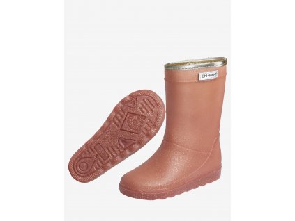 thermo boots metallic rose