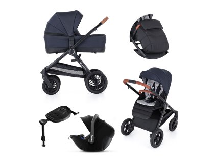 PETITEMARS PETITE&MARS Kočík kombinovaný 4v1 Trails Anthracite Blue
