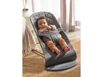 Babybjörn Lehátko Bouncer Bliss Anthracite cotton Petal 1