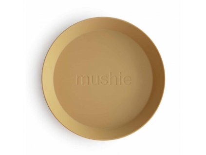 Mushie okruhly tanier mustard