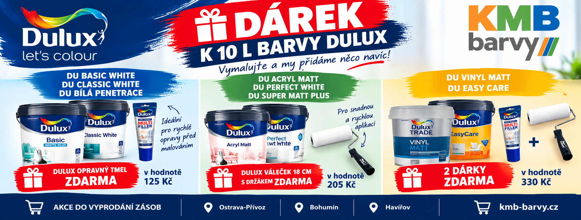 Dulux malířské barvy s dárkem zdarma