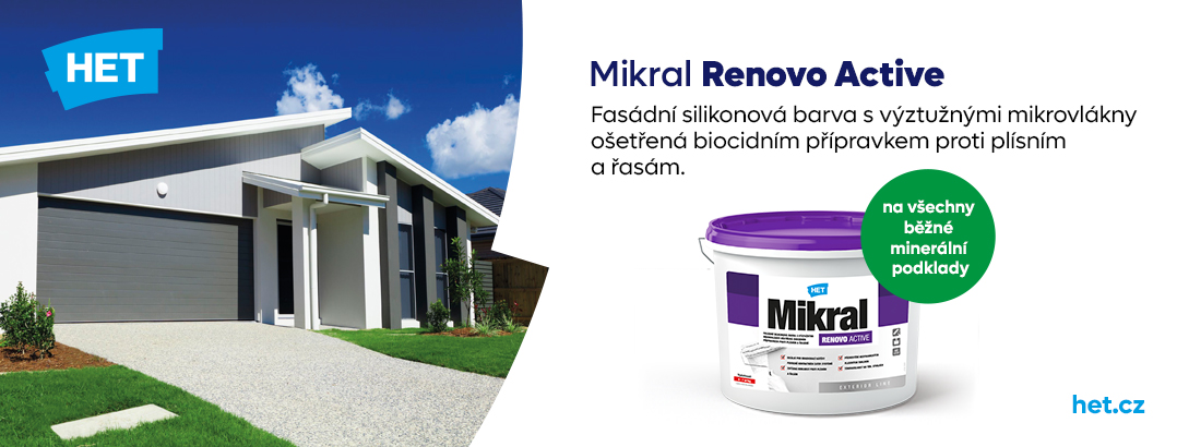 Mikral RENOVO - silikonová fasádní barva