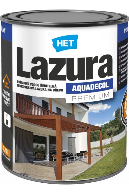 Aquadecol LAZURA PREMIUM 0,75 l nové logo