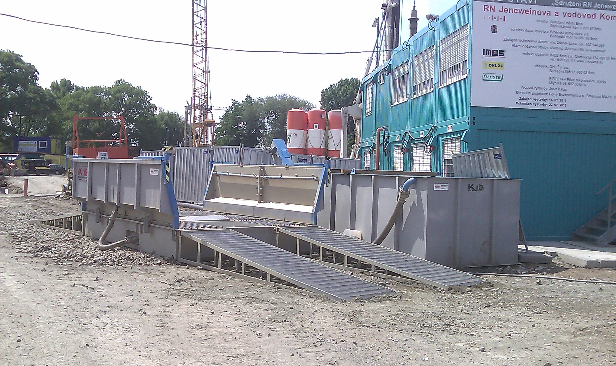 Další mycí rampa na stavby, skládky