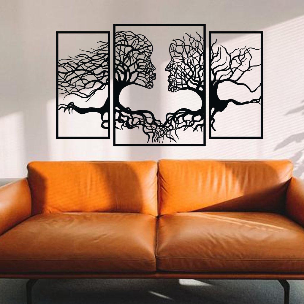 Drevená dekorácia na stenu strom života - Tvare z konárov