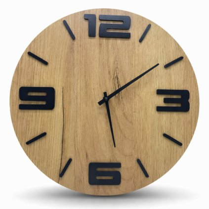 Drevené hodiny na stenu - Number