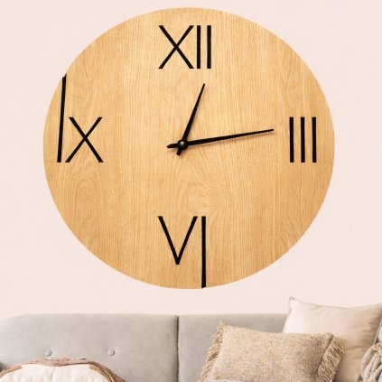 Moderné nástenné hodiny - Nordic Oak