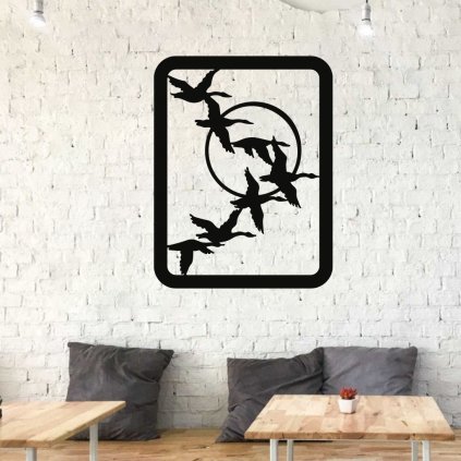 Drevené obraz na stenu - Kačky