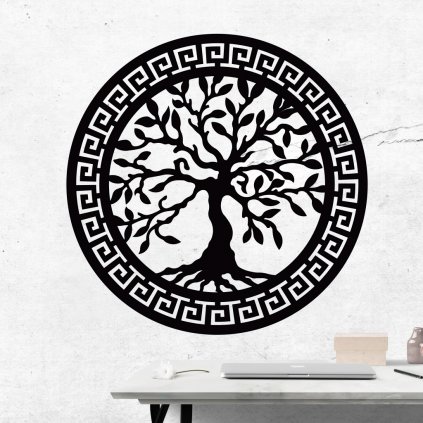 Drevená dekorácia na stenu strom života - Tree kruh