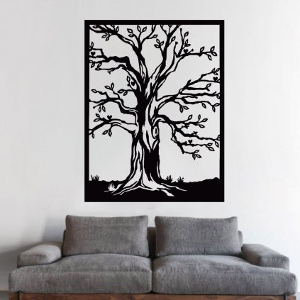 Drevená dekorácia na stenu strom života - Luh