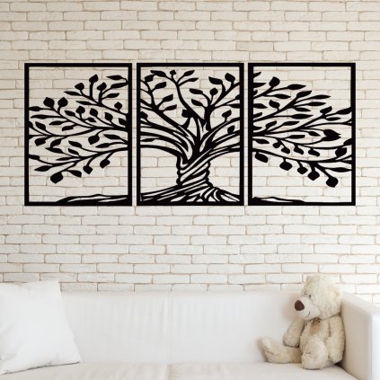 Drevená dekorácia na stenu strom života - Lux