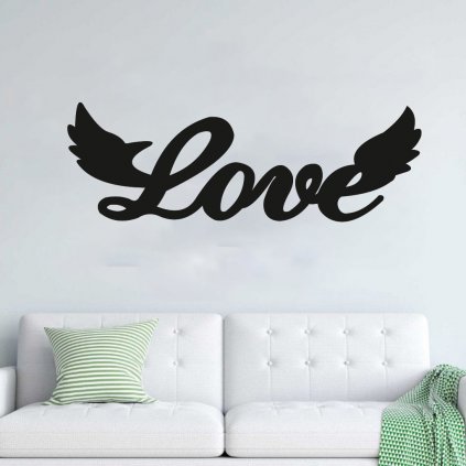 Drevená dekorácia na stenu - Love