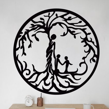 Drevená dekorácia na stenu strom života - Mama