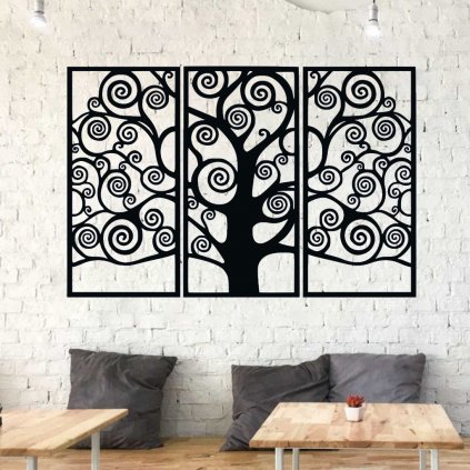 Drevená dekorácia na stenu strom života - Wick