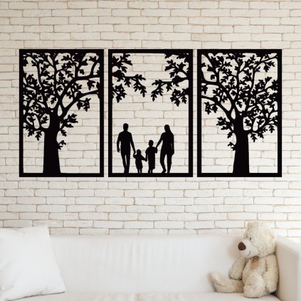 Viacdielny obraz na stenu - Rodina
