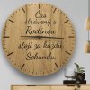 Drevené hodiny na stenu