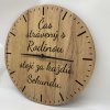 Drevené hodiny na stenu - Čas s rodinou