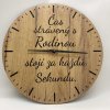 Drevené hodiny na stenu - Čas s rodinou