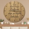 Drevené hodiny na stenu