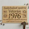 Drevená narodeninová tabuľka – Veterán