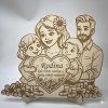 Personalizovaná rodinná dekorácia so srdcom