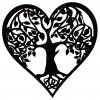 Drevená dekorácia na stenu strom života - Srdce2