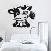 Drevená nálepka na stenu - Kravička